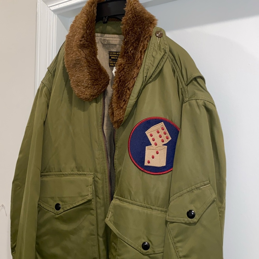 Polo double RL line olive bomber jacket xl